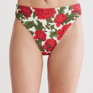 NWT VYB Swim Floral Red Rose Gianna Bottom - Size XS -- MSRP $42